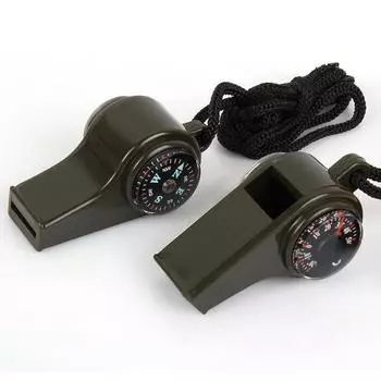 Многофункциональный свисток для выживания на открытом воздухе, портативный подвесной веревочный компас/термометр