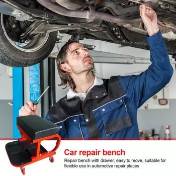 Многофункциональный табурет для хранения инструментов для авторемонта, гаражное сиденье, инструменты для ремонта автомобиля с ящиком, аксессуары для автообслуживания CHINA