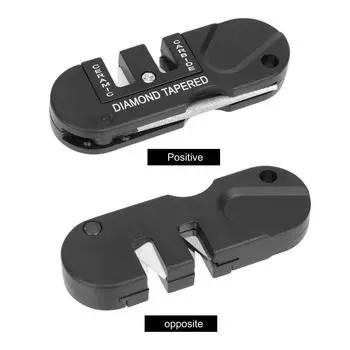 Многофункциональный точильный камень из вольфрамовой стали, складная двухступенчатая точилка, инструмент для заточки ножей