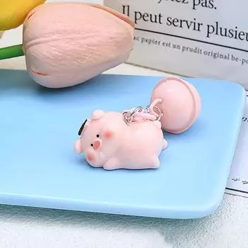 Многофункциональный трехмерный розовый брелок для ключей в виде свиньи, декоративная сумка, брелок для ключей в виде свиньи, подвески для рюкзака