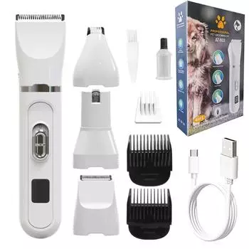 Многофункциональный триммер для шерсти домашних животных, шлифовальная машина для ногтей, бесшумная электрическая машинка для стрижки волос, бритва для удаления волос 803