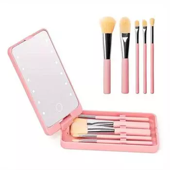 Многофункциональный USB-перезаряжаемый светодиодный ящик для хранения косметики, портативный органайзер для косметики, ящик для хранения косметики с зеркалом