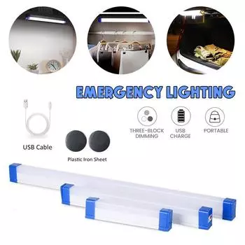 Многофункциональный USB перезаряжаемый светодиодный светильник, магнитный светильник для ночного рынка, портативный аварийный ночник для кемпинга, рыбалки 17cm
