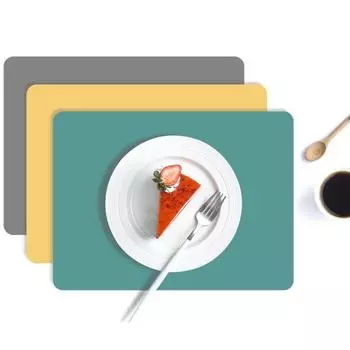 Многофункциональный водонепроницаемый теплоизоляционный моющийся коврик для столовых приборов 40x30 см жёлтый