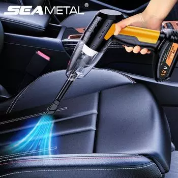 Многофункциональный воздушный насос SEAMETAL для шин, портативный автомобильный воздушный компрессор, пылесос для 12 В, беспроводной насос для накачивания шин, электрический насос