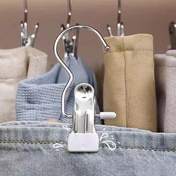 Многофункциональный зажим для брюк из нержавеющей стали, аксессуары для домашнего гардероба, аксессуары для хранения одежды, шляпа, зажим для носков, крючок без следов, прищепка светло-зеленый