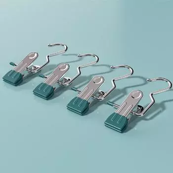 Многофункциональный зажим для брюк из нержавеющей стали, аксессуары для домашнего гардероба, аксессуары для хранения одежды, шляпа, зажим для носков, крючок без следов, прищепка