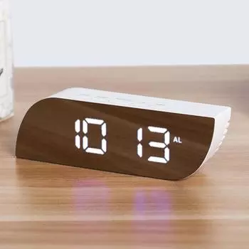 Многофункциональный зеркальный будильник с цифровым дисплеем Зеркальный будильник красный