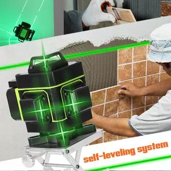 Многофункциональный ЖК-дисплей KKmoon, 16 линий, лазерный уровень, вертикальная горизонтальная линия, 3 градуса EU Plug разноцветный