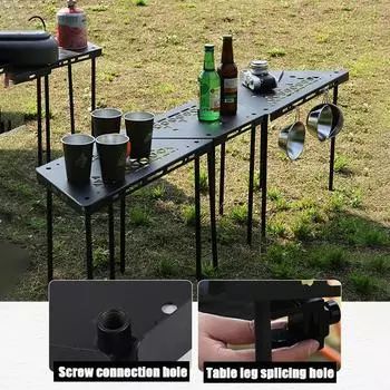 Многофункциональный журнальный столик, стол для сращивания, обеденный стол для улицы, походная мебель для пикника из алюминиевого сплава, переносная мебель из нержавеющей стали