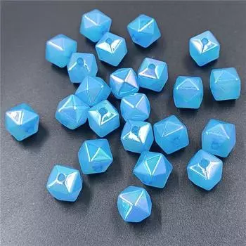 Многогранный кубический светящийся браслет ожерелье ювелирные аксессуары желейные цветные бусины свободные креативные DIY 10 шт. бисерный материал 13 мм ручная работа зелёный