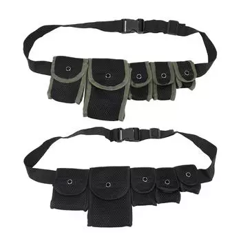 Многокарманная нагрудная сумка для мужчин и женщин, сумка на плечо, поясная сумка, маленькая многоцелевая сумка для путешествий, походов Black