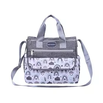Многокарманная одноплечевая сумка для мамы большой вместимости, сумка для рожениц, новая сумка для подгузников Grey-S
