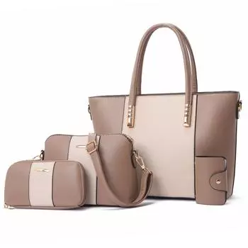 Многокомпонентная атмосферная женская сумка, деловая сумка для детей и мам, модная сумка через плечо черный коричневый