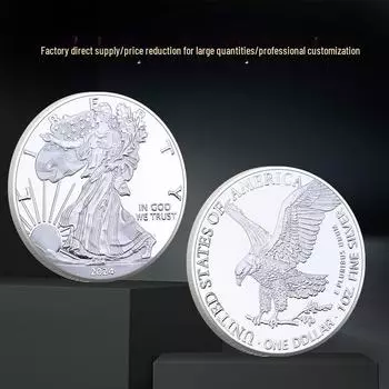 Многолетние памятные американские монеты и медали с изображением распростертого орла 2024 года 40*3MM 31g серебряный