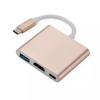 Многопортовый HDMI-концентратор USB-C 3-в-1 для коммутатора, телефона и ПК