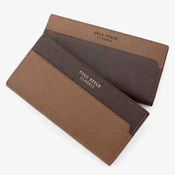 Многопозиционный мужской кожаный кошелек контрастного цвета для монет, мужской держатель для карточек, мужской чёрный