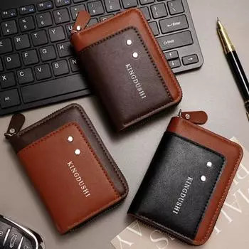 Многопозиционный PU зажим для денег кошелек Multi-card Bit мужской кожаный кошелек кредитный чехол для карт синий