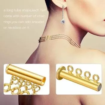 Многопрядная пряжка с застежкой-лобстером, ожерелье, магнитная трубка, замок, соединители для ювелирных изделий, бисер, подходит для подарков