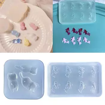 Многоразовая 3D силиконовая форма DIY Форма кошки помадка формы для торта формы ручной работы для шоколада Золотая рыбка тематика ювелирные изделия формы B