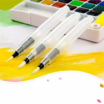 Многоразовая акварельная мягкая кисть с насадкой для каллиграфии, рисования, рисования, инструмент для иллюстрации, маркер, чернильная ручка L