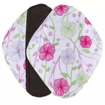 Многоразовая бамбуковая ткань Моющаяся менструальная прокладка для гигиенических полотенец Mama чёрный