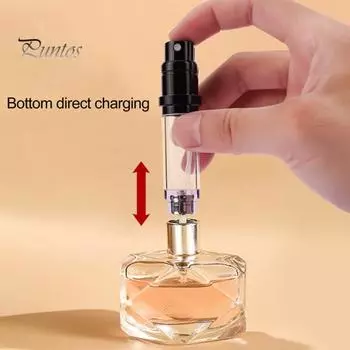 Многоразовая бутылка 5 мл, карманный размер, распылитель, дозатор духов, распылитель, насос, наполнение снизу, все необходимое для путешествий розовый