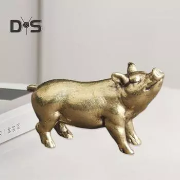 Многоразовая фигурка свиньи, тонкая работа, полезная миниатюрная фигурка свиньи, украшение для стола Pig