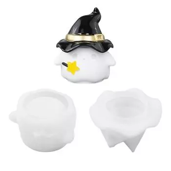 Многоразовая форма для органайзера «Хэллоуинский призрак», силиконовая форма для ювелирных изделий, эпоксидной смолы, цемента, гипса, формы для банок для хранения