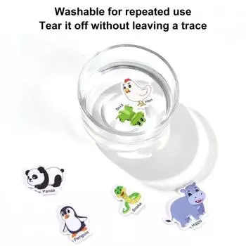 Многоразовая книга-наклейка, обучающая моющаяся желейная забавная наклейка для путешествий, занятая книга для малышей, детей Animal