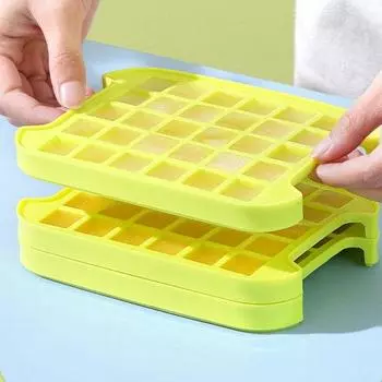 Многоразовая, легко демонтируемая форма для изготовления кубиков льда, пылезащитная мягкая силиконовая форма для кубиков льда, поставка лотка для кубиков льда E