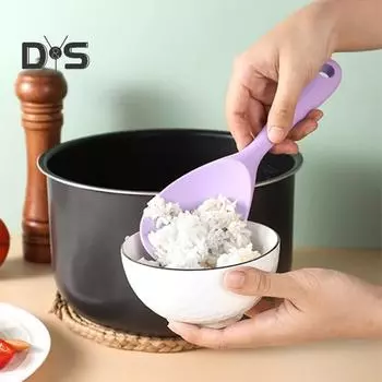 Многоразовая ложка для выпечки, пищевая практичная кухонная ложка для риса чёрный