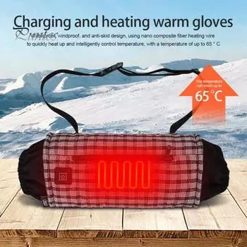 Многоразовая мини-грелка, мгновенная грелка, регулируемая температура, водонепроницаемая, моющаяся, грелка для рук, согревающие термоперчатки чёрный