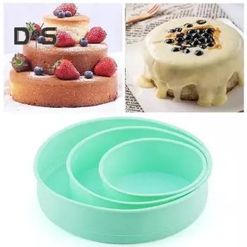 Многоразовая силиконовая форма для торта с антипригарным покрытием, полезная форма для торта с гладкими краями 4Inch темно-красного