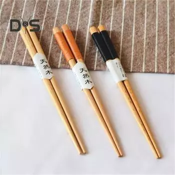 Многоразовые 1 пара деревянных палочек для еды 18 см, можно мыть в посудомоечной машине, удобная ручка, китайский классический стиль, детские палочки для еды