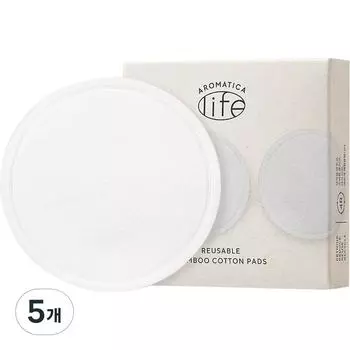 Многоразовые бамбуковые ватные диски Aromatica, 5 упаковок, 5 штук