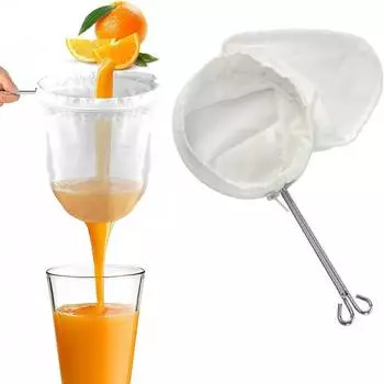 Многоразовые фильтр-мешки с застежкой-молнией, стальным кольцом, фильтр-мешки для кухни, орехов, молока, кофе, чая, фруктового сока, сыра, супа, йогурта