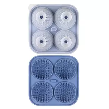 Многоразовые формы для льда в форме гольфа, силиконовая форма для льда, силиконовый ледогенератор с 4 полостями, легкосъемный льдогенератор для коктейлей, виски и домашнего сока One Size темно-синий