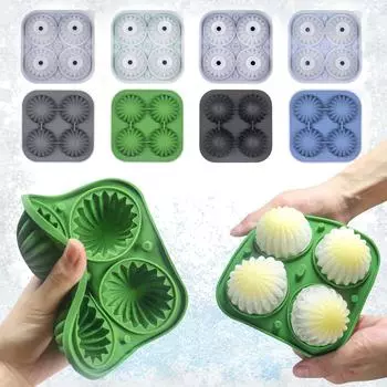 Многоразовые формы для льда в форме кактуса, силиконовая форма для льда, силиконовый ледогенератор с 4 полостями, легкосъемный льдогенератор для коктейлей, виски и домашнего сока One Size чёрный