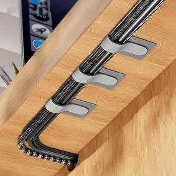 Многоразовые кабельные стяжки, крепежный органайзер, держатель для шнура, самоклеящийся регулируемый органайзер для шнура, ремни для управления столом 10PCS белый