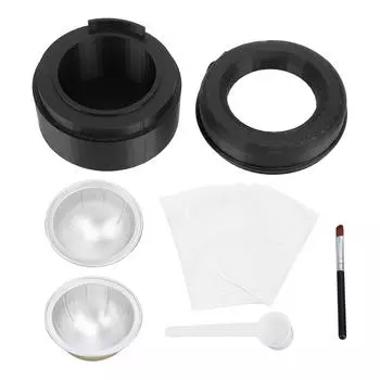 Многоразовые кофейные капсулы Набор Легко чистить Нержавеющая сталь Многоразовые кофейные капсулы с 50 шт. Black