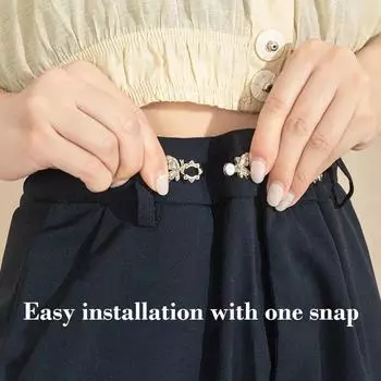 Многоразовые металлические пуговицы с жемчужной застежкой для брюк, выдвижная пуговица, пришивные пряжки для джинсов, идеально подходят для уменьшения талии