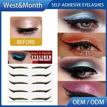 Многоразовые наклейки для глаз West&Month Невидимая лента для век Невидимая лента для век Инструмент для макияжа глаз Подводка для глаз и наклейки для ресниц Лента для ресниц 5 пар