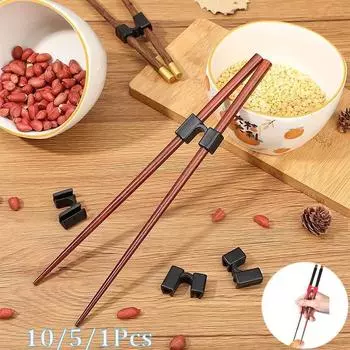 Многоразовые палочки для еды, обучающие китайские палочки для еды, держатель для начинающих тренеров или учеников 1Pcs красный