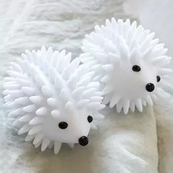 Многоразовые шарики для стирки в виде ежа, улавливатель ворса, стиральная машина, сушка, смягчитель ткани, шарик для домашней одежды, чистящий мяч белый