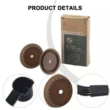 Многоразовые силиконовые крышки Vertuo для заправляемых капсул для Nespresso VertuoLine, устойчивые к высоким температурам крышки для кофе