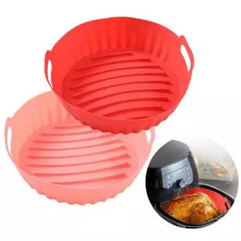 Многоразовые силиконовые вкладыши для фритюрниц. Легко чистятся. Безопасные и экологически чистые формы для выпечки. Кухонные принадлежности. чёрный