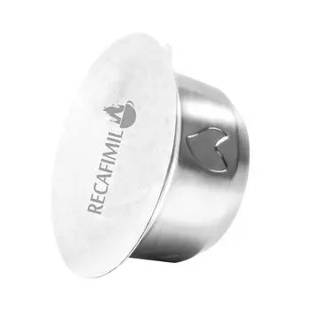 Многоразовые заправляемые кофейные капсулы из нержавеющей стали, совместимые с фильтром для кофейной чашки Nespresso Vertuo с 30 шт. алюминиевой фольги серебряный