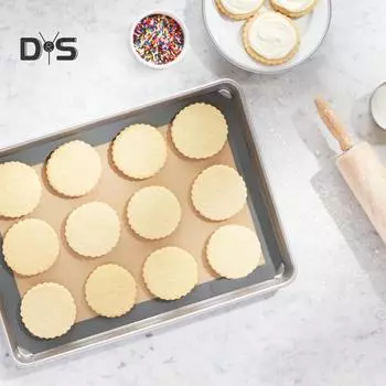 Многоразовый антипригарный листовой коврик для духовки, устойчивый к высоким температурам, коврик для выпечки чёрный