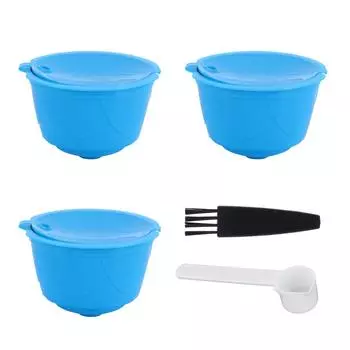 Многоразовый фильтр-капсула для кофе, набор аксессуаров для кофемашины DOLCE GUSTO(Синий 10 синий